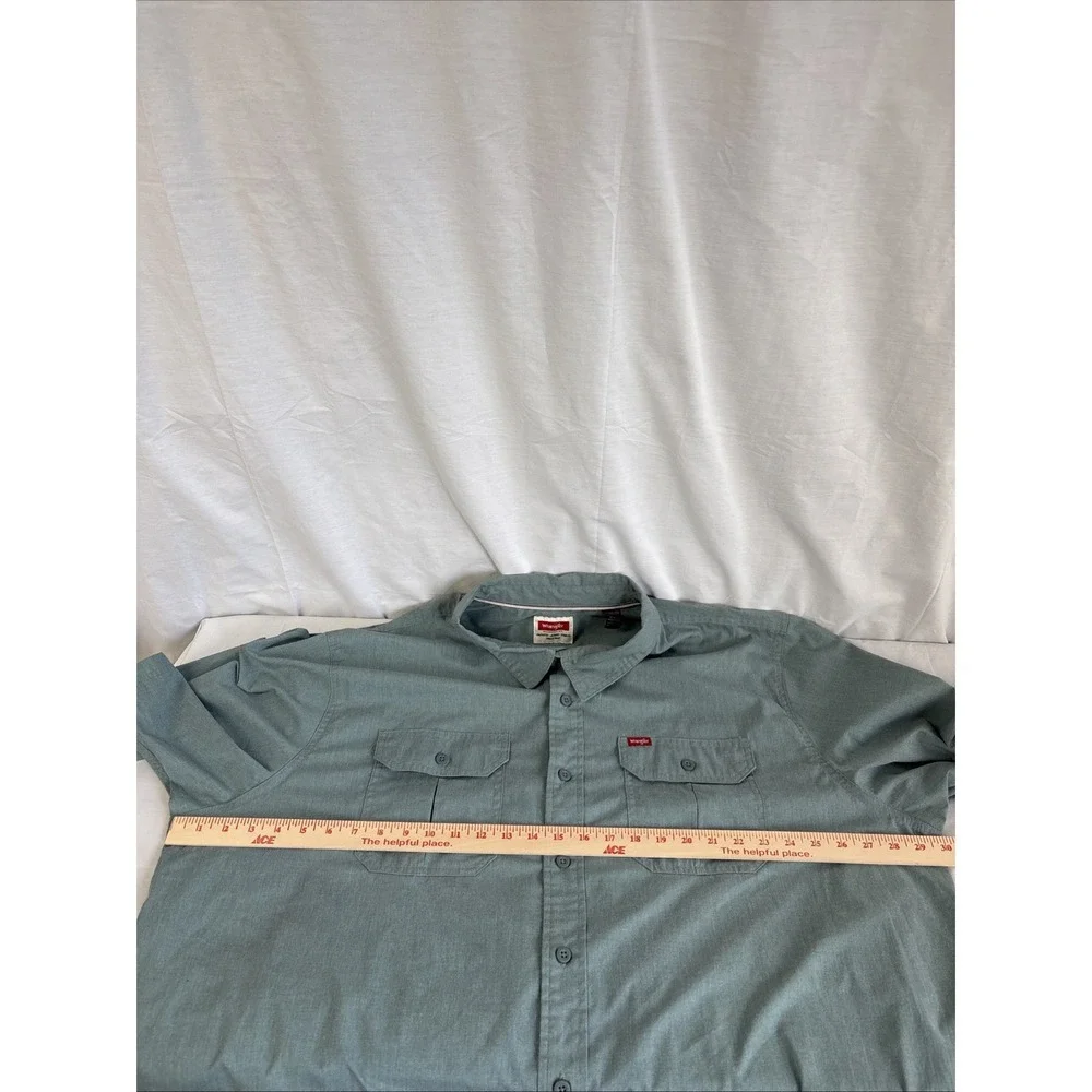 Wrangler Short Sleeve Button-Down Shirt – Men’s Sz 3XL Green 60